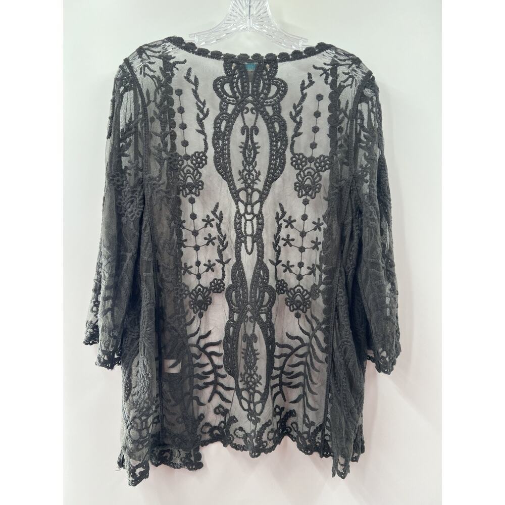 Sundance Womens Olive Green Lace Cardigan Sweater Size S 3/4 Sleeves - Picture 6 of 7